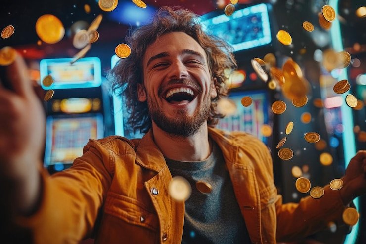 Pengguna menikmati taruhan live casino dengan dealer nyata secara online